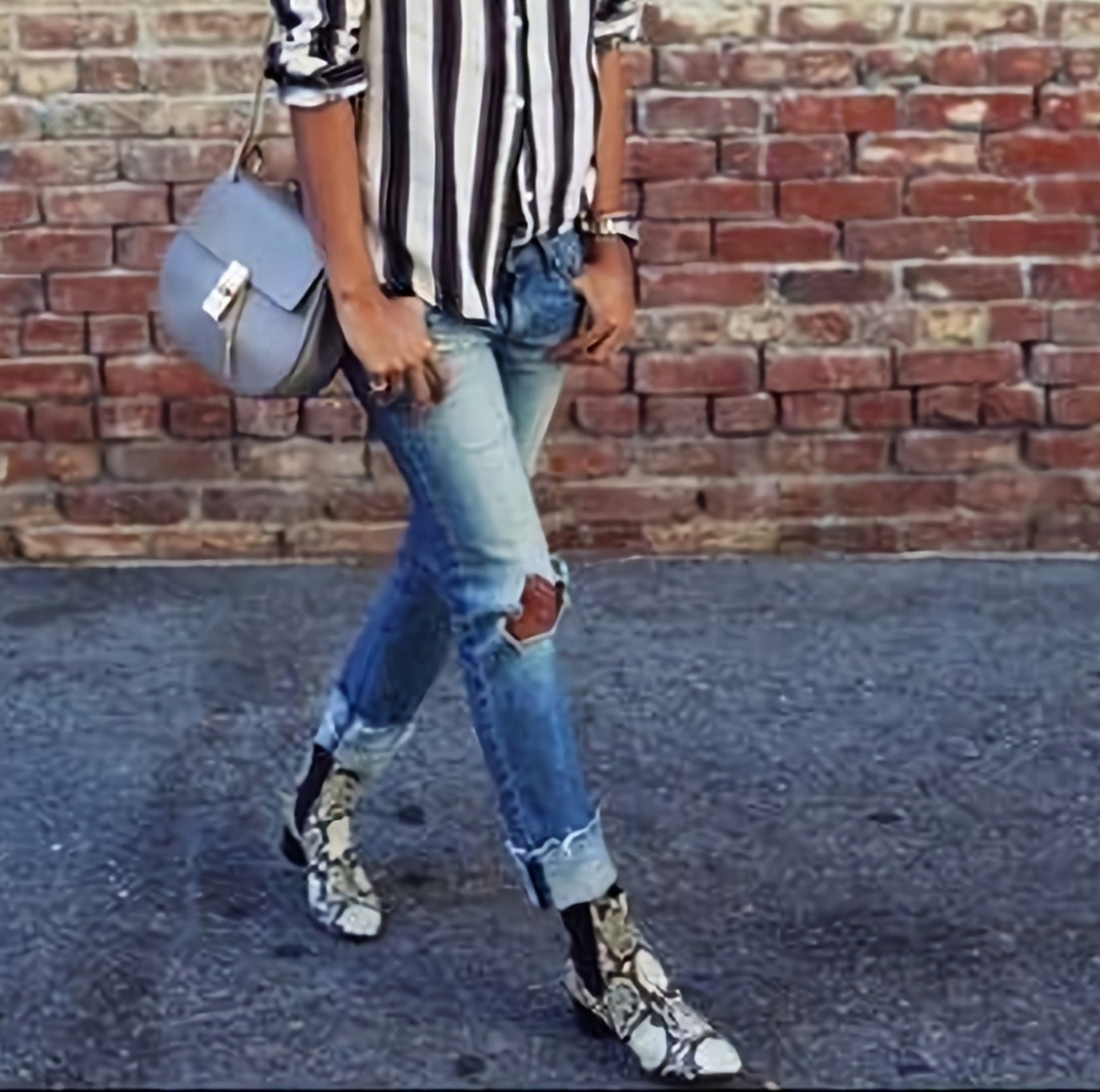 Treasure & Bond Gabriella Chelsea Boot in Snake Print - Picture 3 of 11